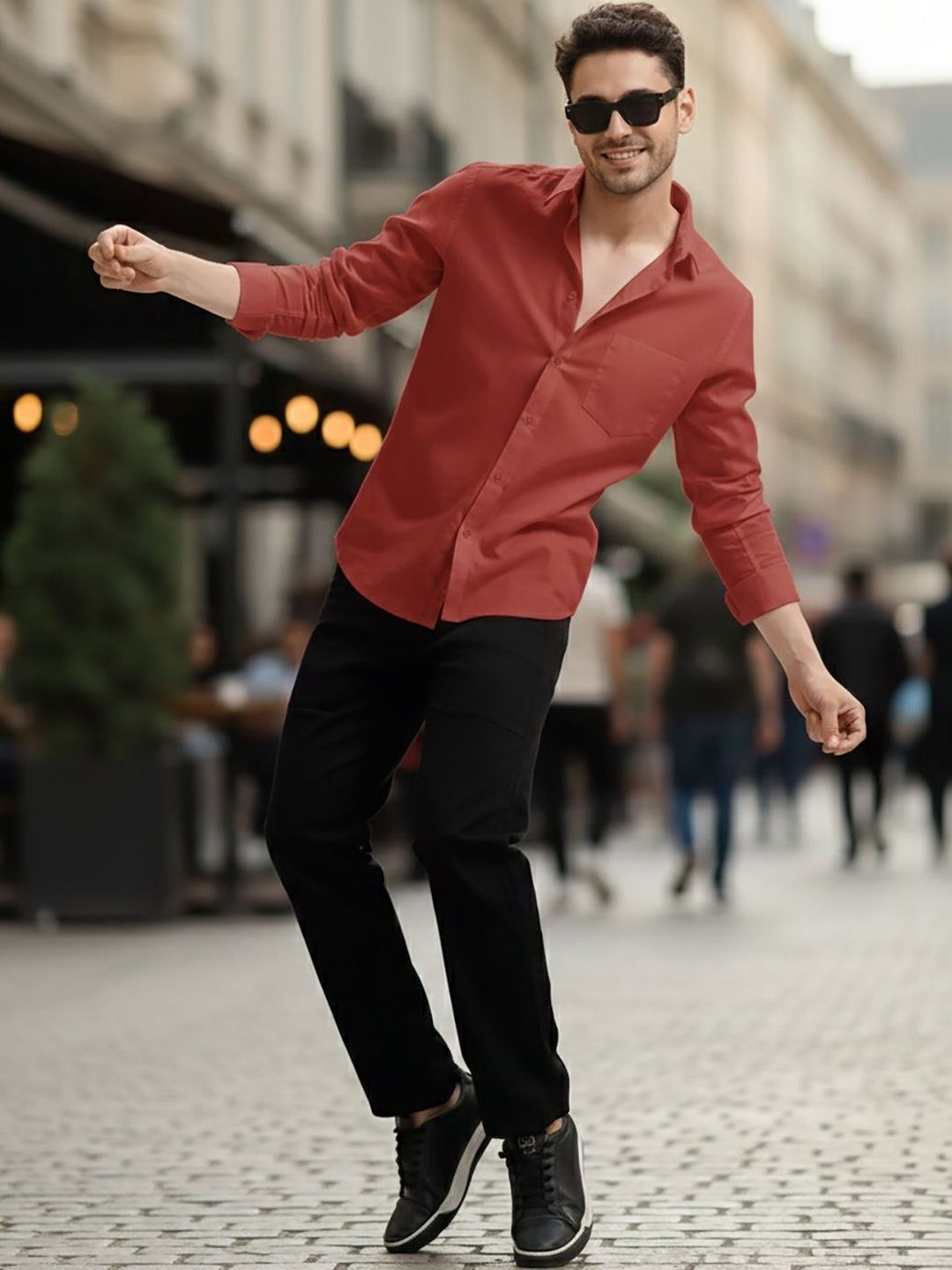 Roadster The Roadster Lifestyle Co Cotton Spread Collar Shirt