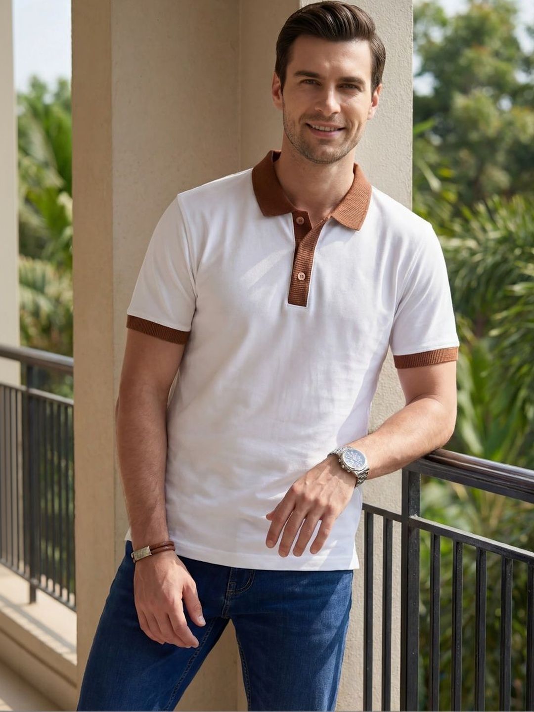 The Roadster Lifestyle Co. Pure Cotton Polo Collar Tshirts
