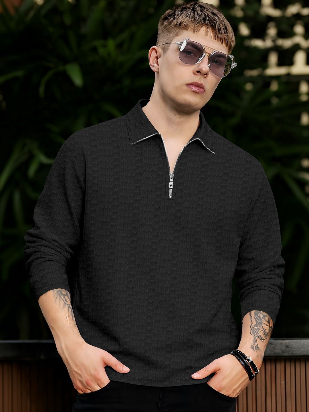 MODALEN Men Polo Collar T-shirt