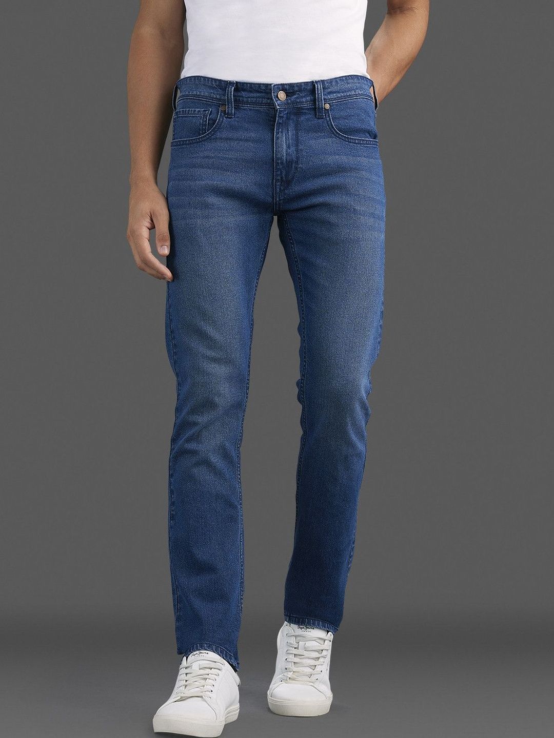 Pepe Jeans Men Vapour Slim Fit Mid-Rise Light Fade Stretchable Jeans