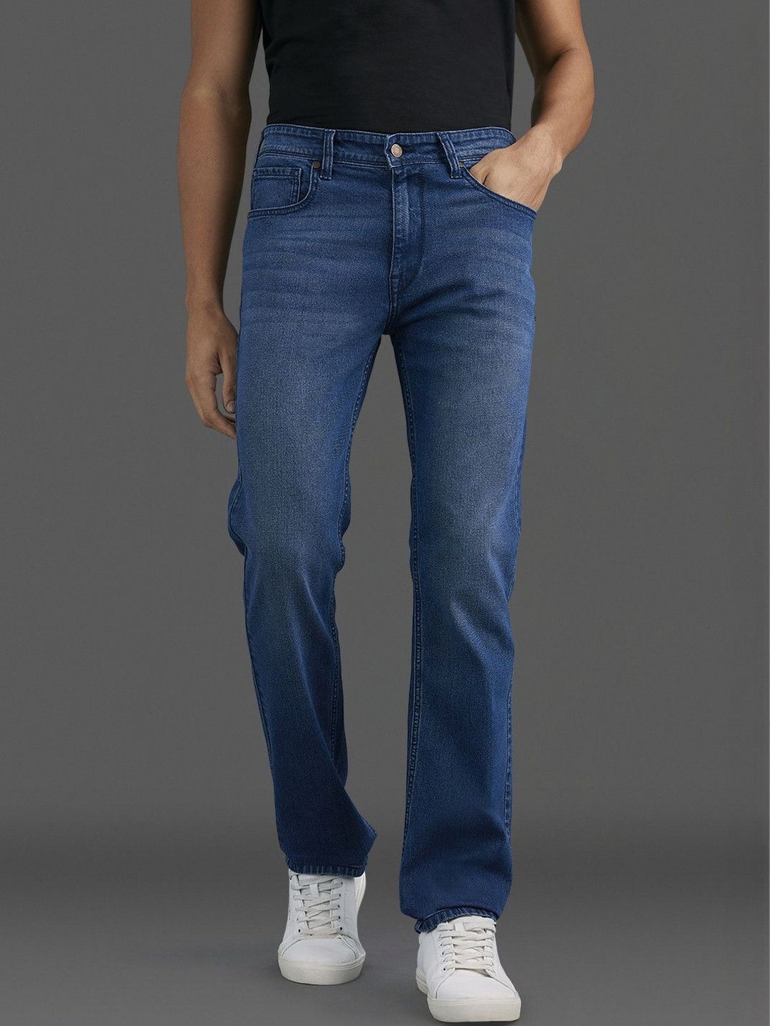 Pepe Jeans Men Holborne Straight Fit Mid-Rise Light Fade Stretchable Jeans