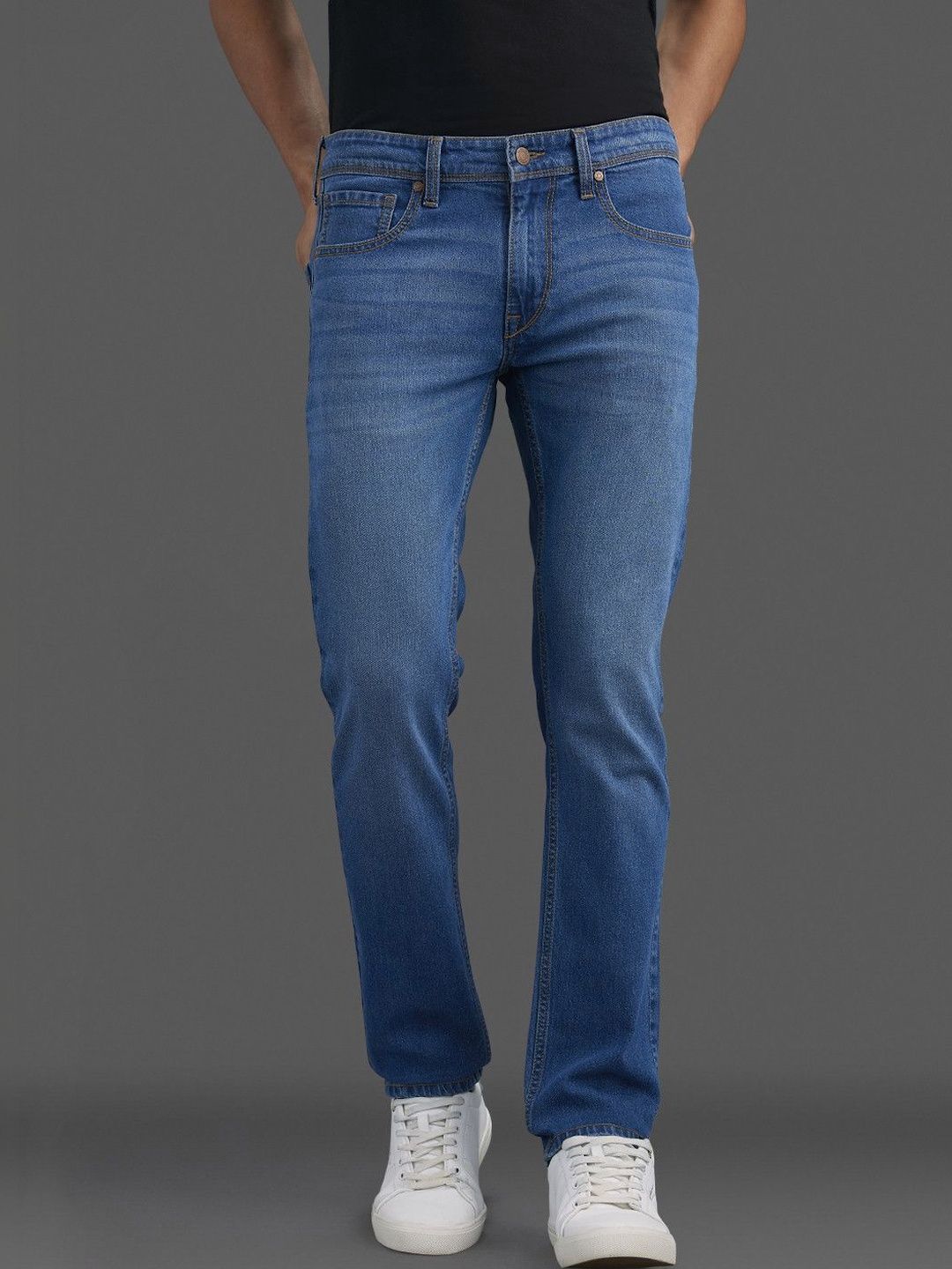Pepe Jeans Men Vapour Slim Fit Mid-Rise Light Fade Stretchable Jeans