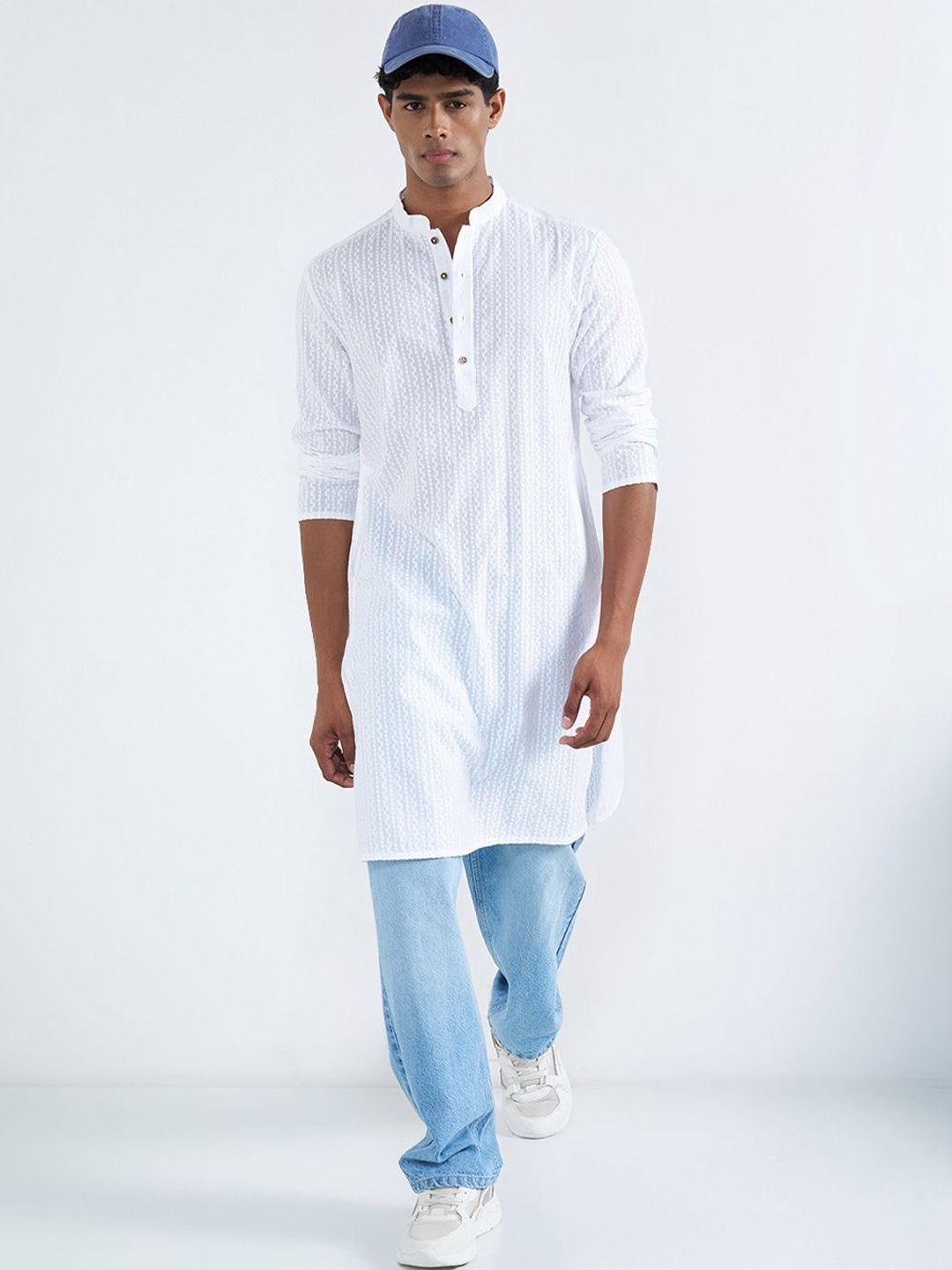 indus route by Pantaloons Men Dobby Kurta