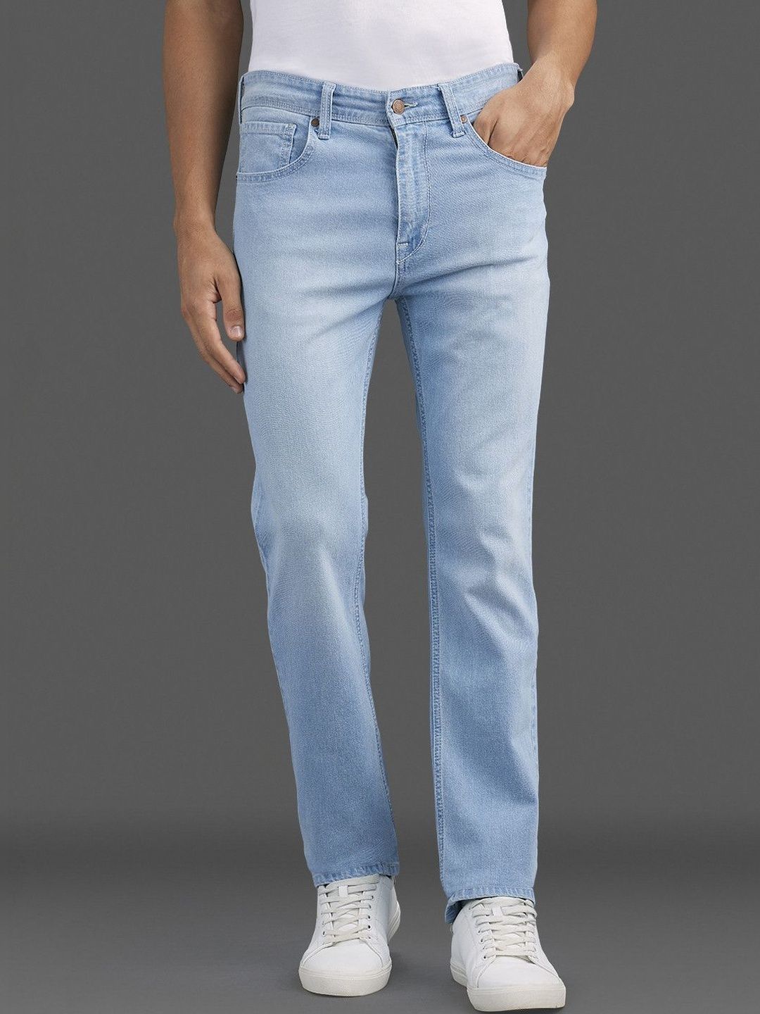Pepe Jeans Men Holborne Straight Fit Mid-Rise Stretchable Jeans