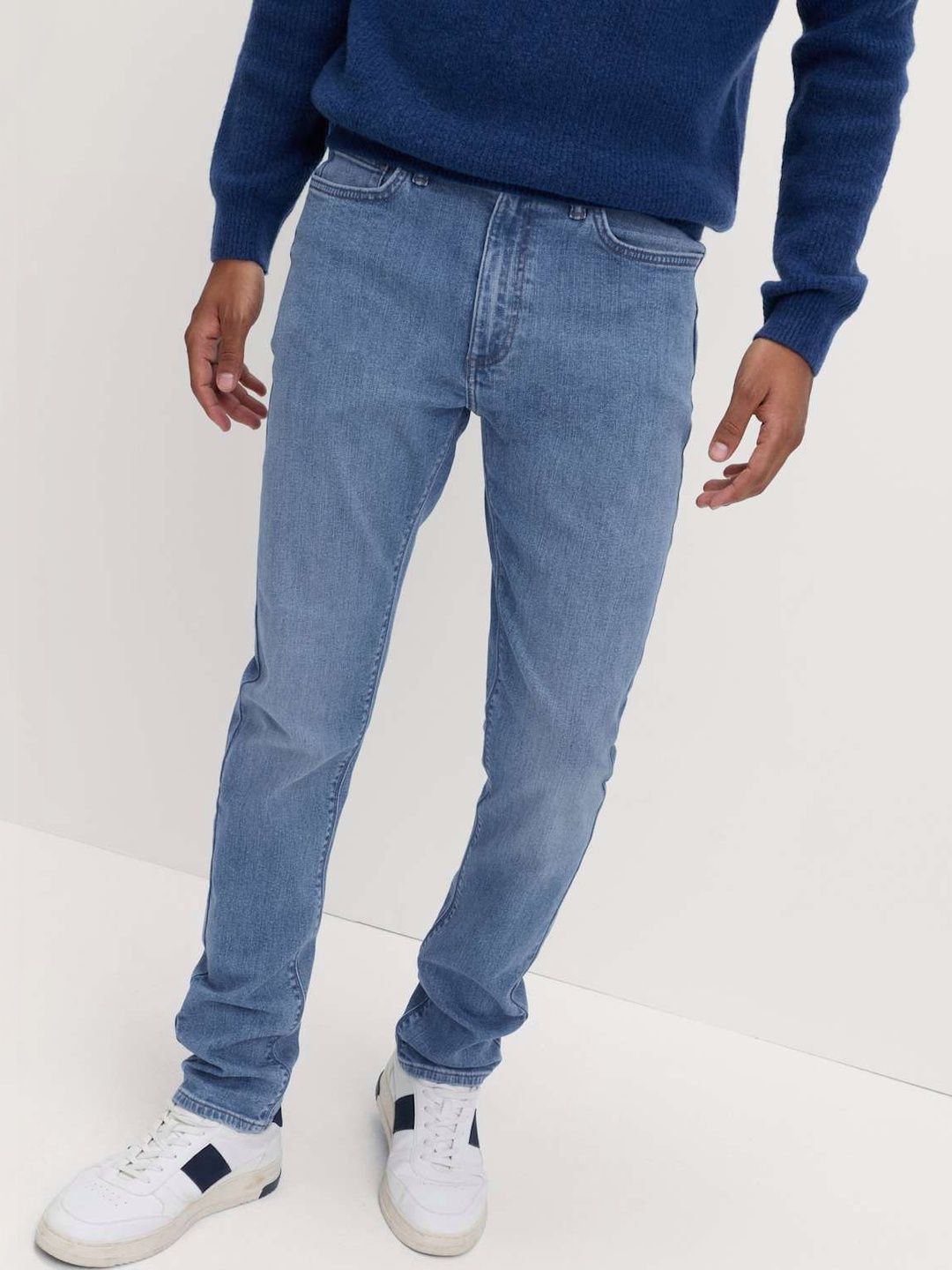 Marks & Spencer Marks & Spencer Solid Blue Acrylic Men Slim Fit Jeans