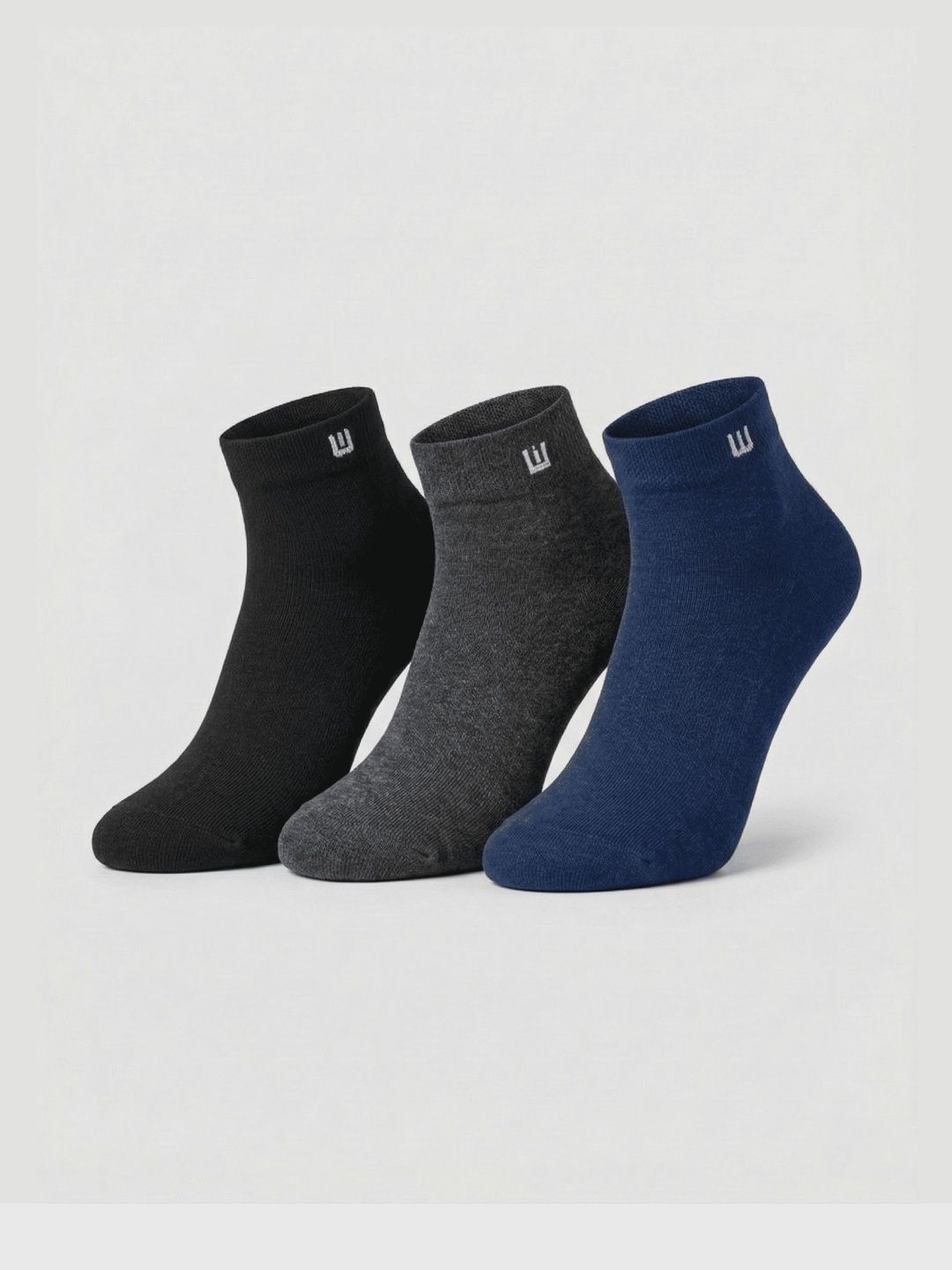 SZN Unisex Pack of 3 Cotton Assorted Ankle Length Socks