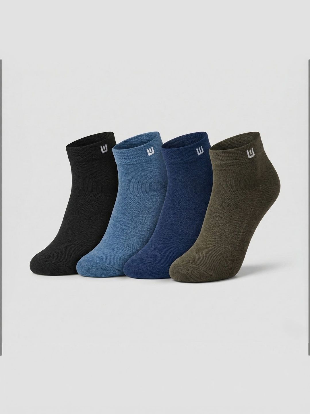 Moda Rapido Men Pack of 4 Cotton Assorted Ankle Length Socks