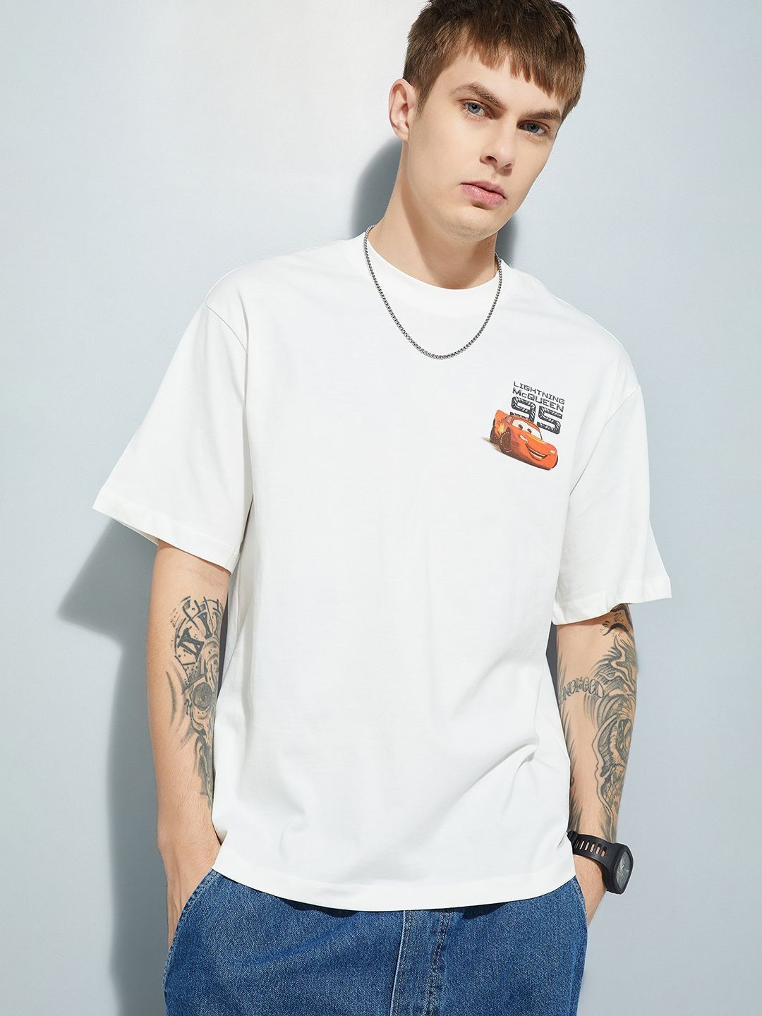 max Men Cars Printed T-shirt
