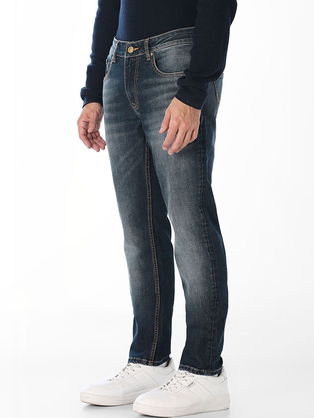 Skinny Fit Low-Rise Light Fade Stretchable Jeans