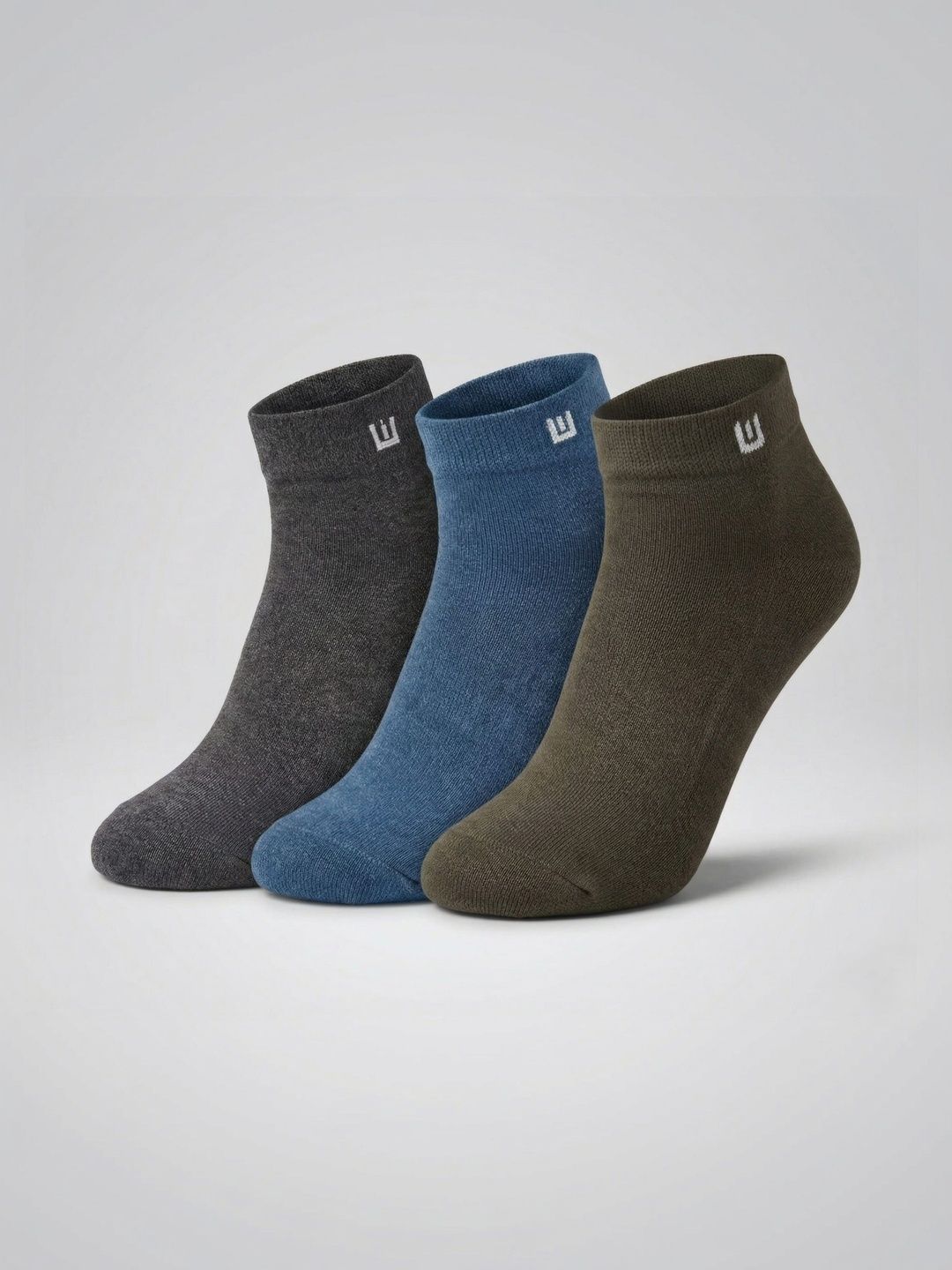 Moda Rapido Men Pack of 3 Cotton Assorted Ankle Length Socks