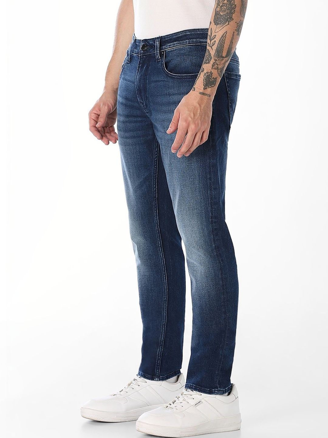 Slim Fit Low-Rise Light Fade Stretchable Jeans