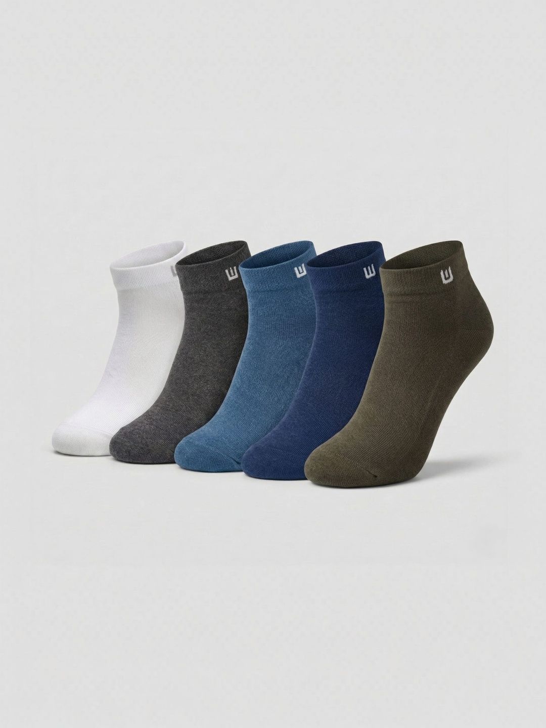 SZN Unisex Pack of 5 Cotton Assorted Ankle Length Socks