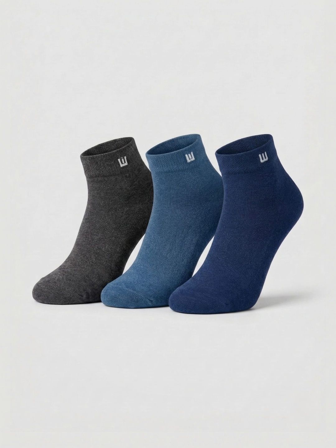 SZN Unisex Pack of 3 Cotton Assorted Ankle Length Socks