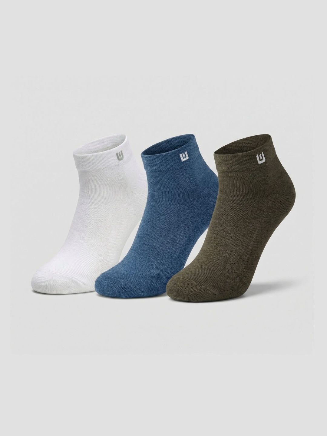 SZN Unisex Pack of 3 Cotton Assorted Ankle Length Socks