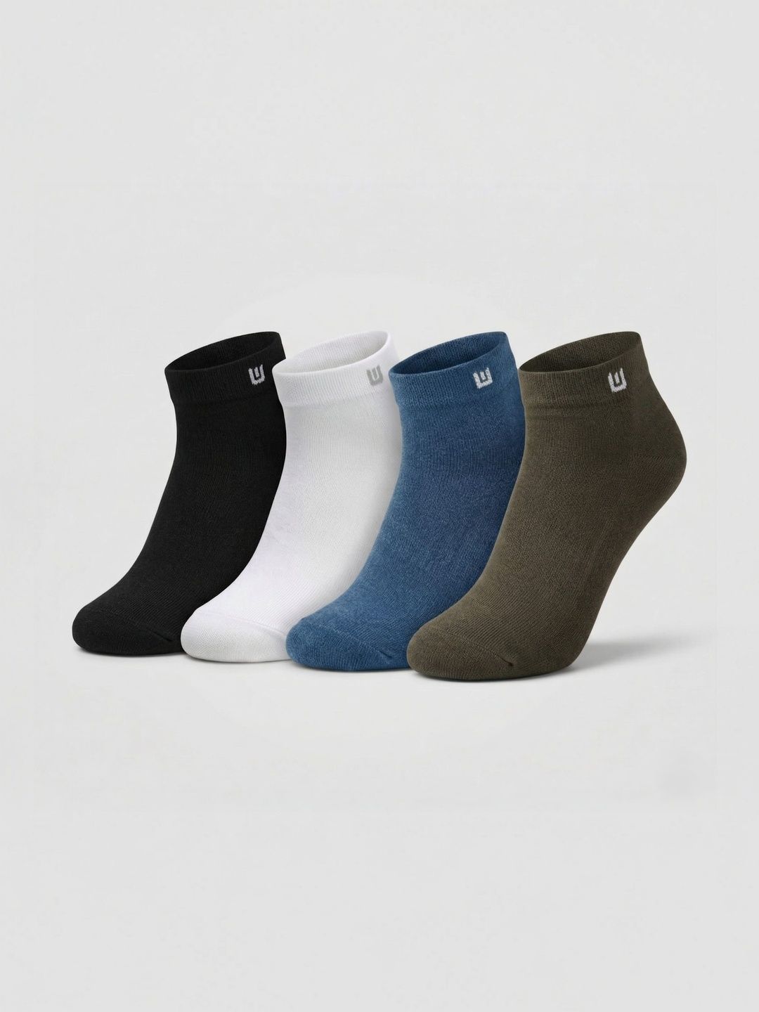 SZN Unisex Pack of 4 Cotton Assorted Ankle Length Socks