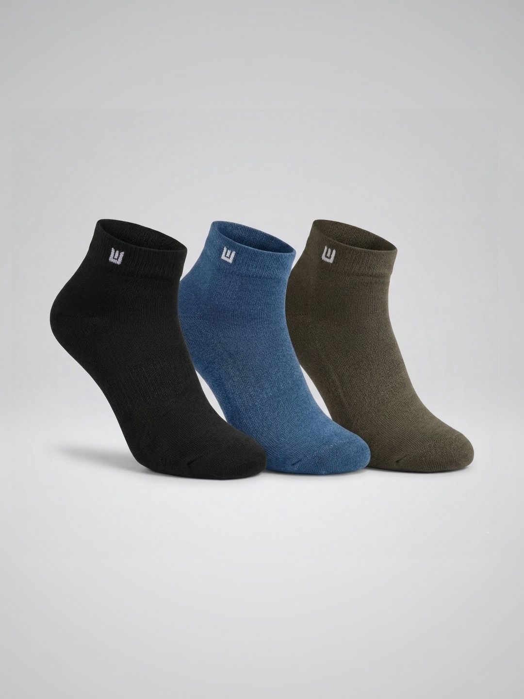 SZN Unisex Pack of 3 Cotton Assorted Ankle Length Socks