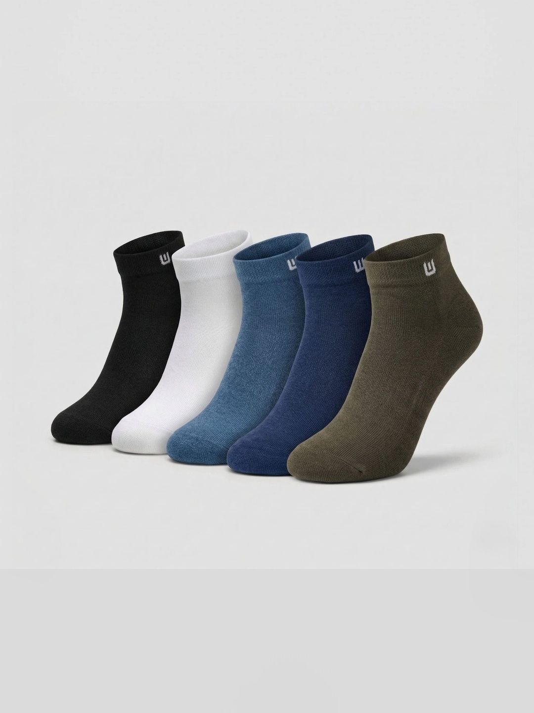 SZN Unisex Pack of 5 Cotton Assorted Ankle Length Socks