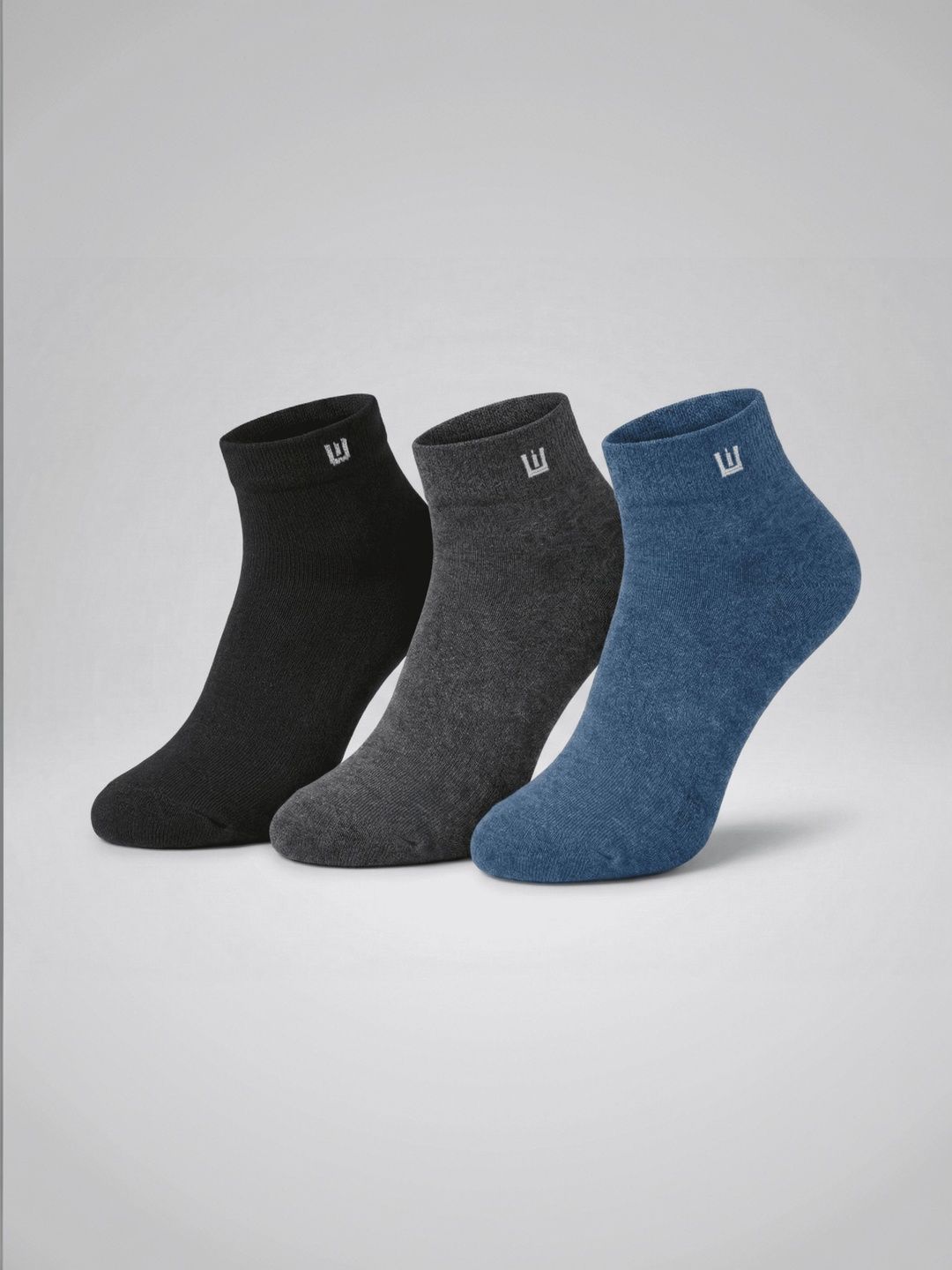 SZN Unisex Pack of 3 Cotton Assorted Above Ankle Socks