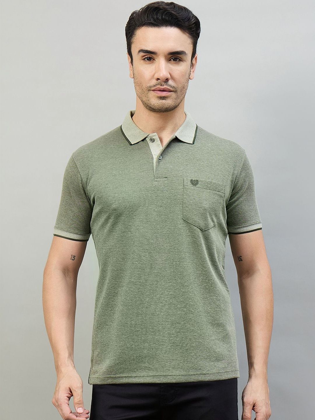 Duke Men Polo Collar Pockets T-shirt