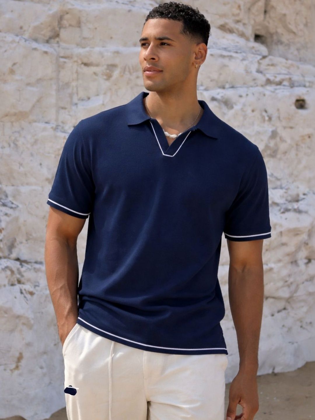 Rigo Men Polo Collar Pockets T-shirt