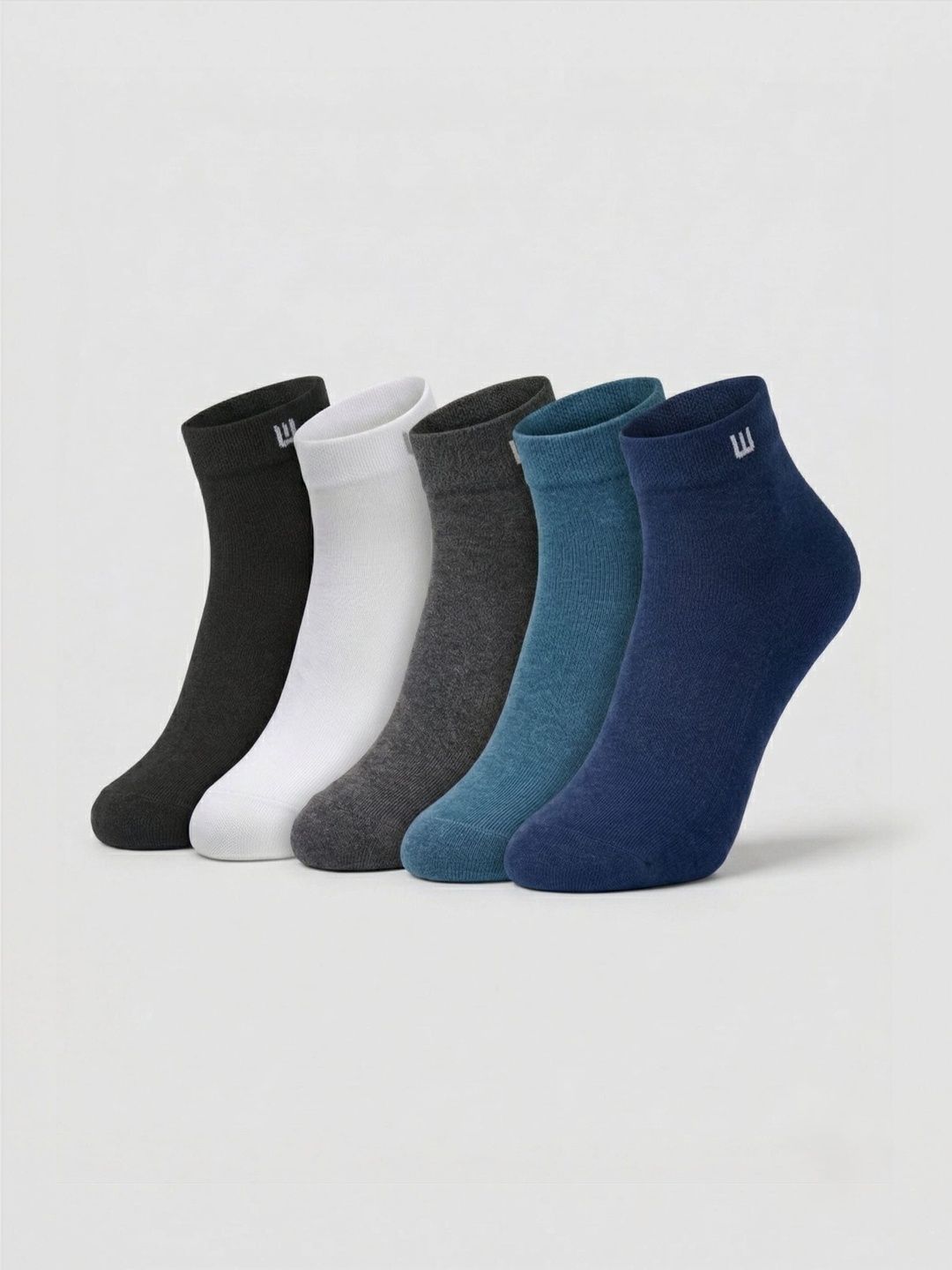 SZN Unisex Pack of 5 Cotton Assorted Ankle Length Socks