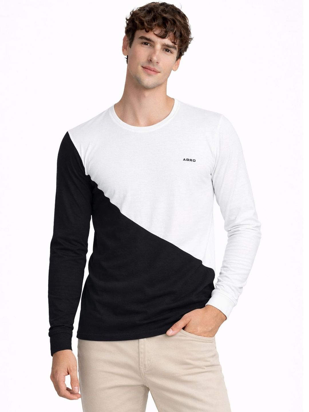 ADRO Men Colourblocked T-shirt