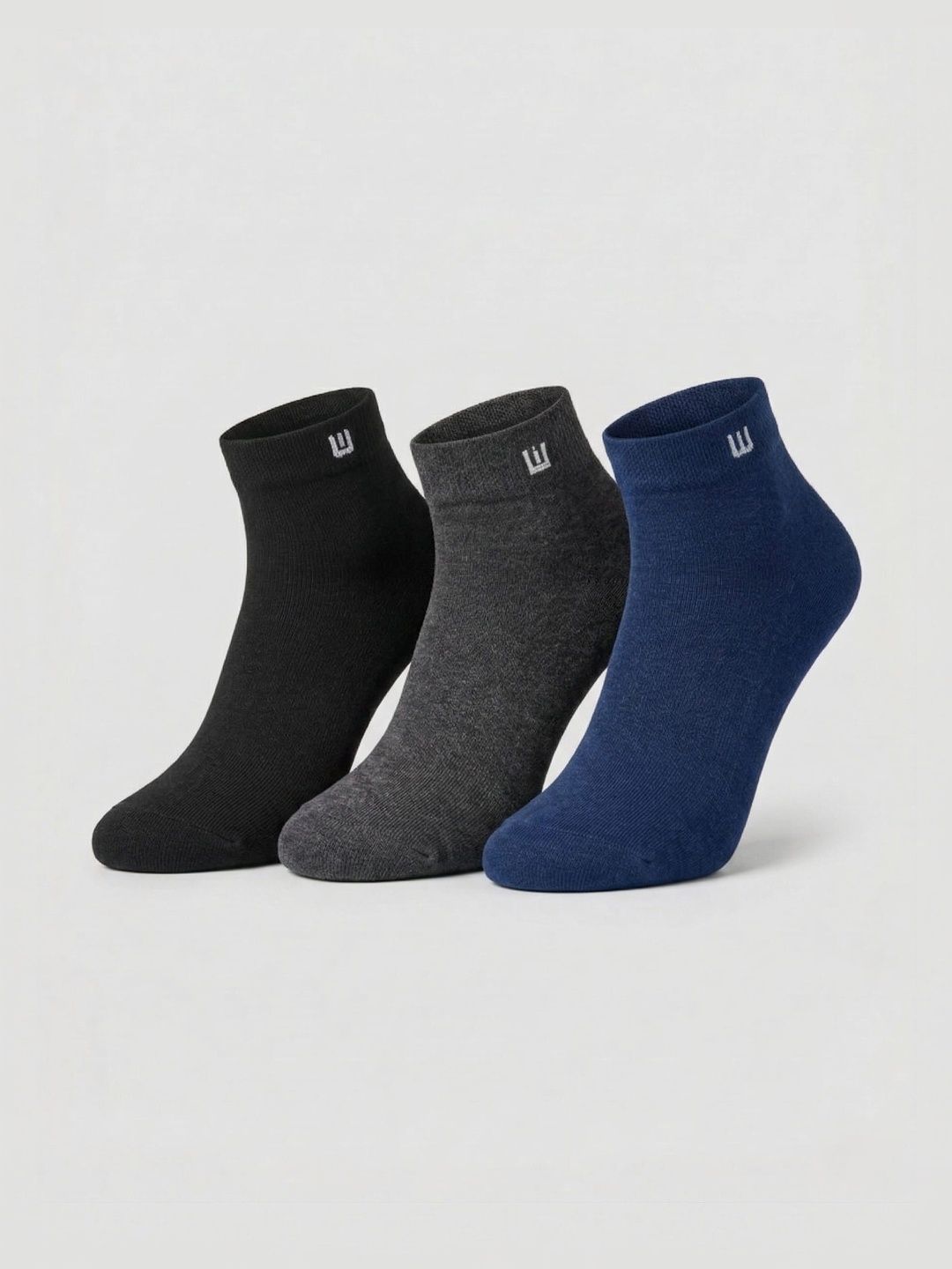 Moda Rapido Men Pack of 3 Cotton Assorted Ankle Length Socks