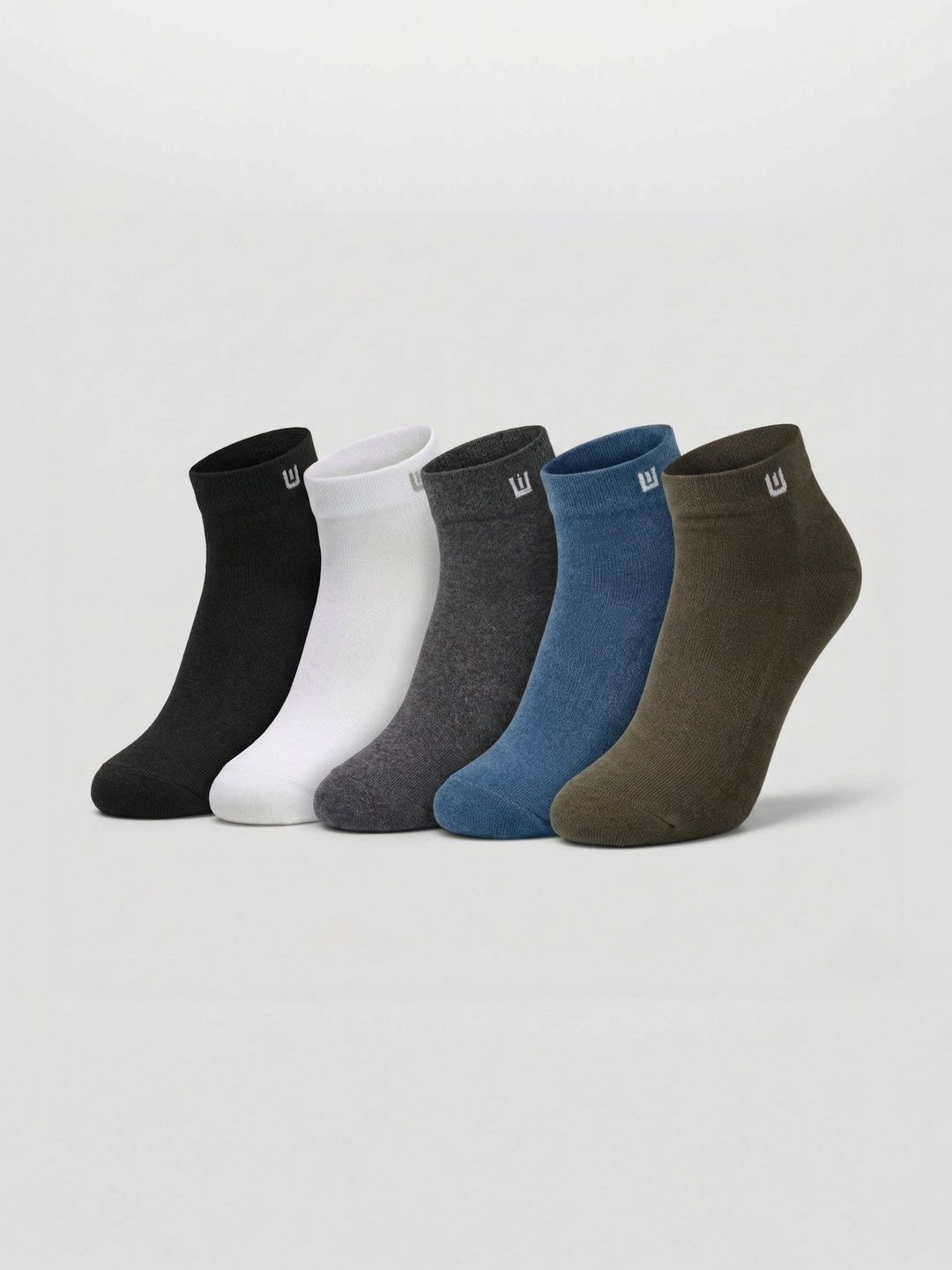 SZN Unisex Pack of 5 Cotton Assorted Ankle Length Socks