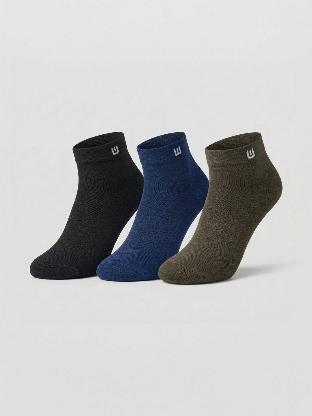 SZN Unisex Pack of 3 Cotton Assorted Ankle Length Socks