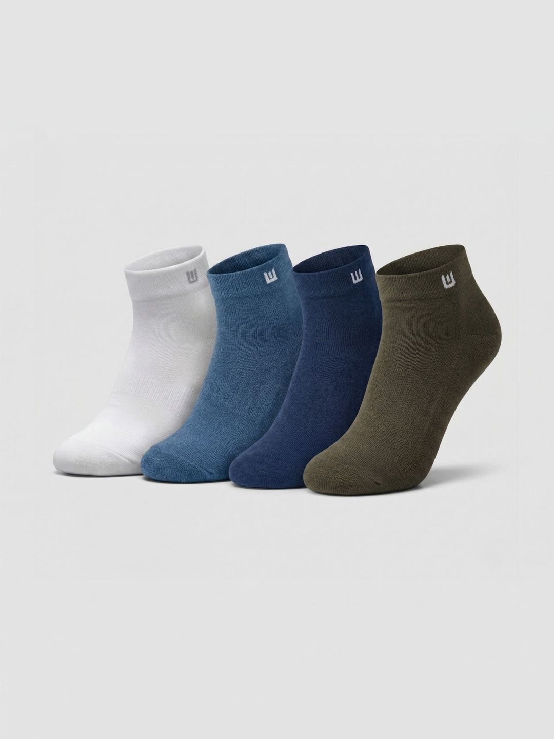 SZN Unisex Pack of 4 Cotton Assorted Ankle Length Socks