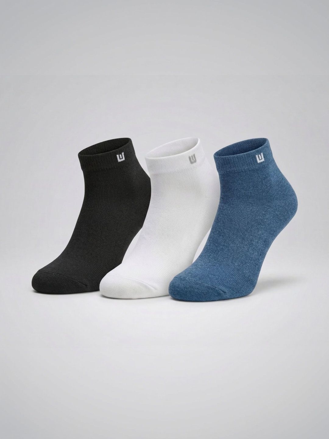 SZN Unisex Pack of 3 Cotton Assorted Ankle Length Socks