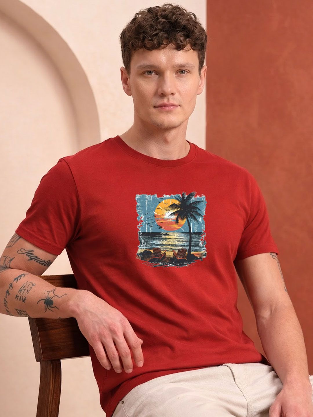 HERE&NOW Men Printed T-shirt