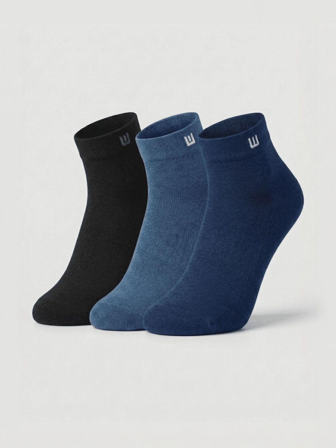 SZN Unisex Pack of 3 Cotton Assorted Ankle Length Socks