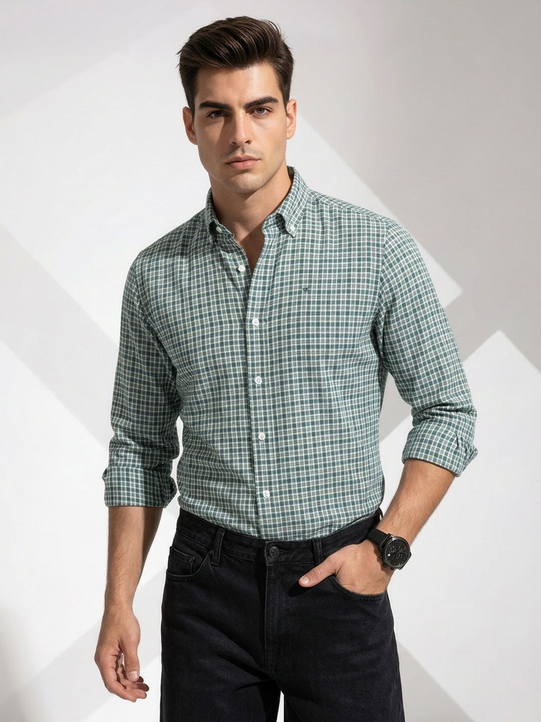 INVICTUS Slim Fit Checked Casual Shirt