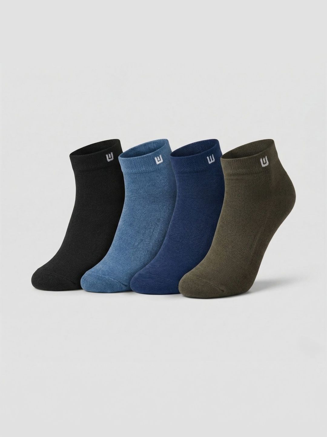 SZN Unisex Pack of 4 Cotton Assorted Ankle Length Socks