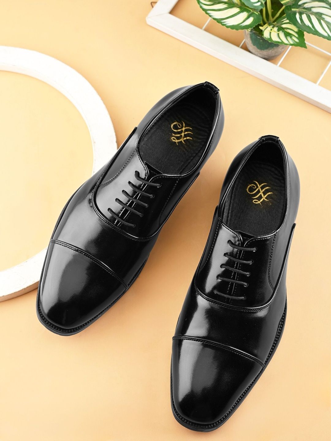 House of Pataudi Men Light Weight Durable Comfortable Lace-up Formal Oxfords
