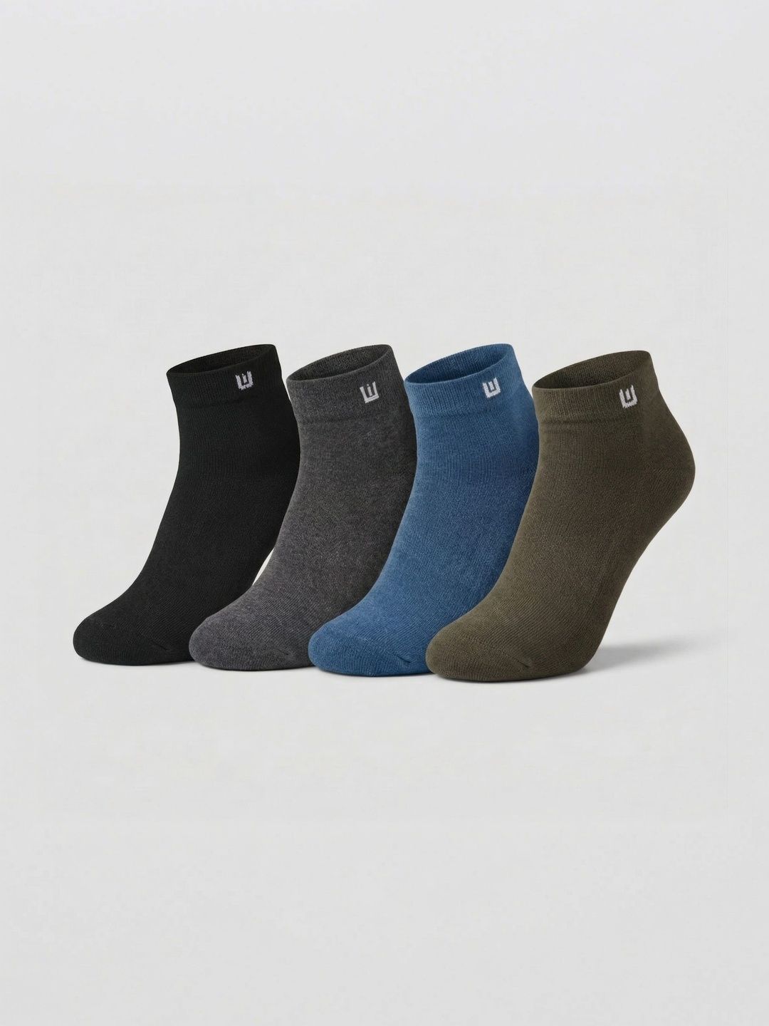 SZN Unisex Pack of 4 Cotton Assorted Ankle Length Socks