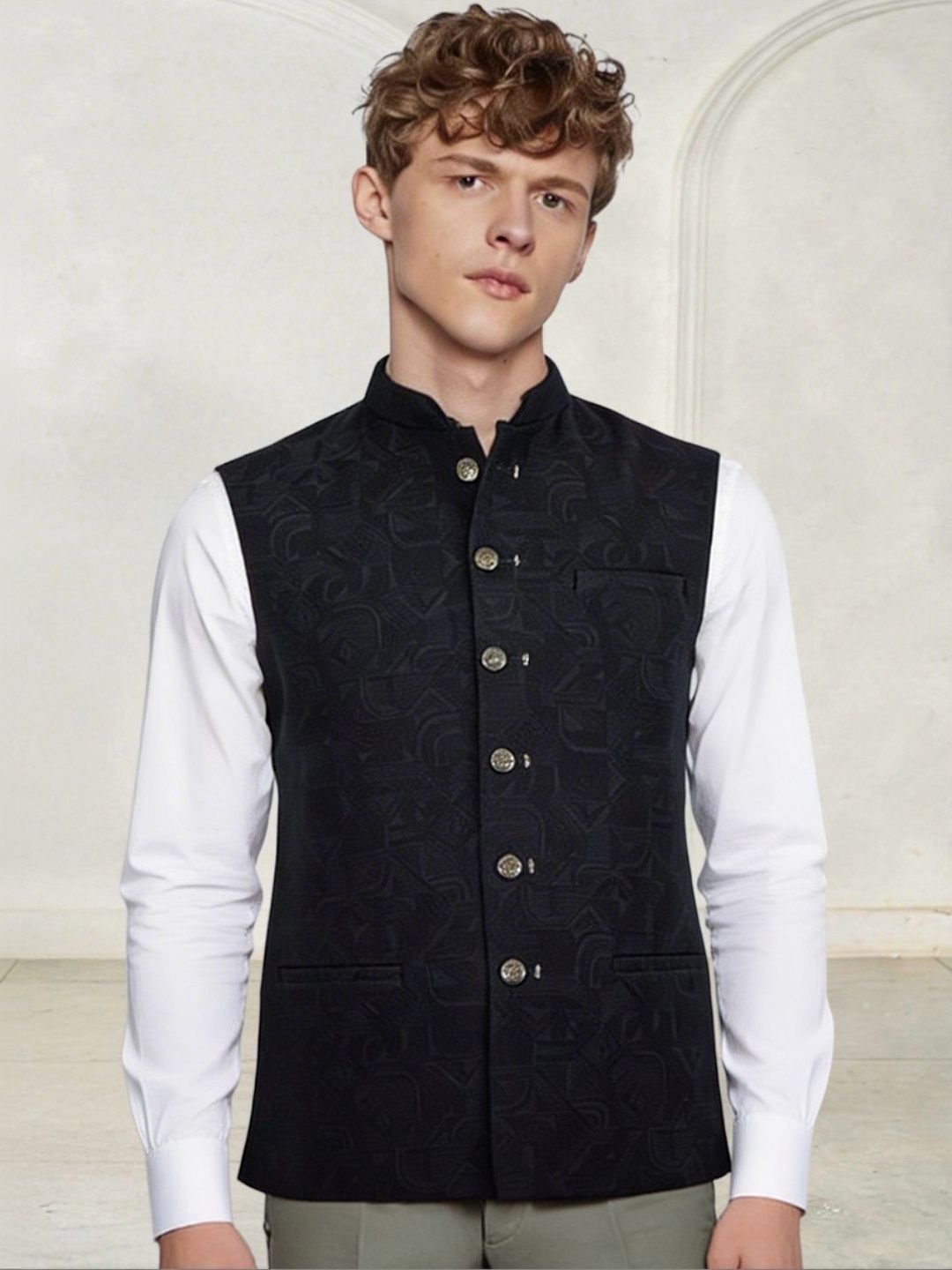 WYRE Greenfibre Mandrain Collar Nehru Jacket