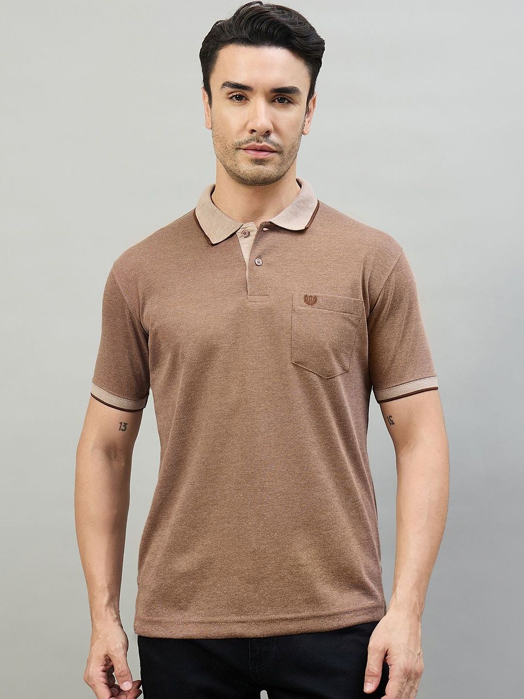 Duke Men Polo Collar Pockets T-shirt