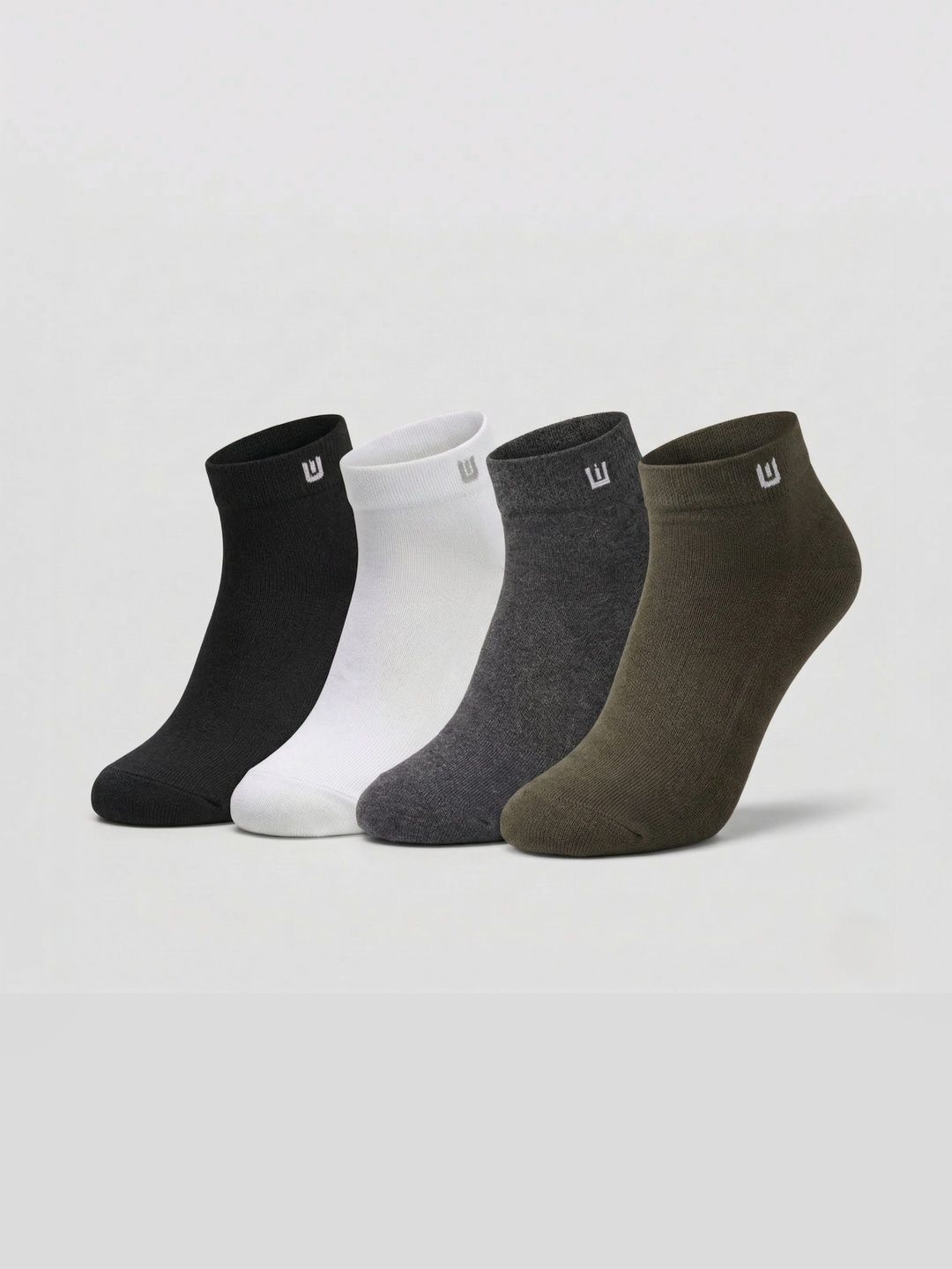 SZN Unisex Pack of 4 Cotton Assorted Ankle Length Socks