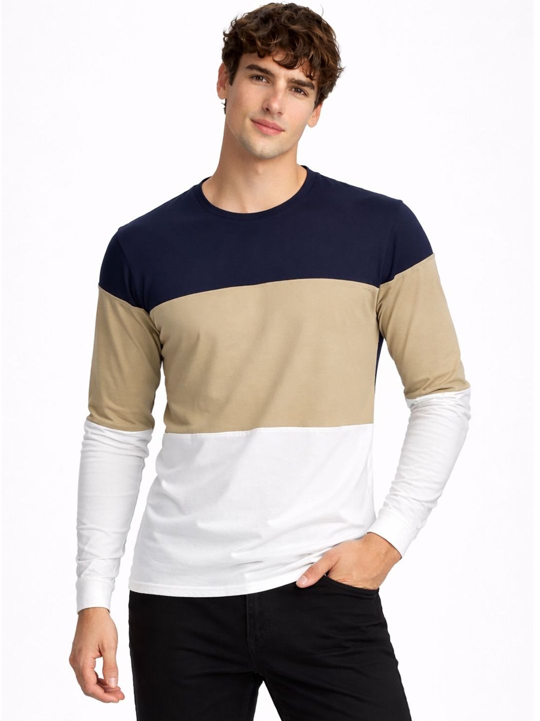 ADRO Men Colourblocked T-shirt
