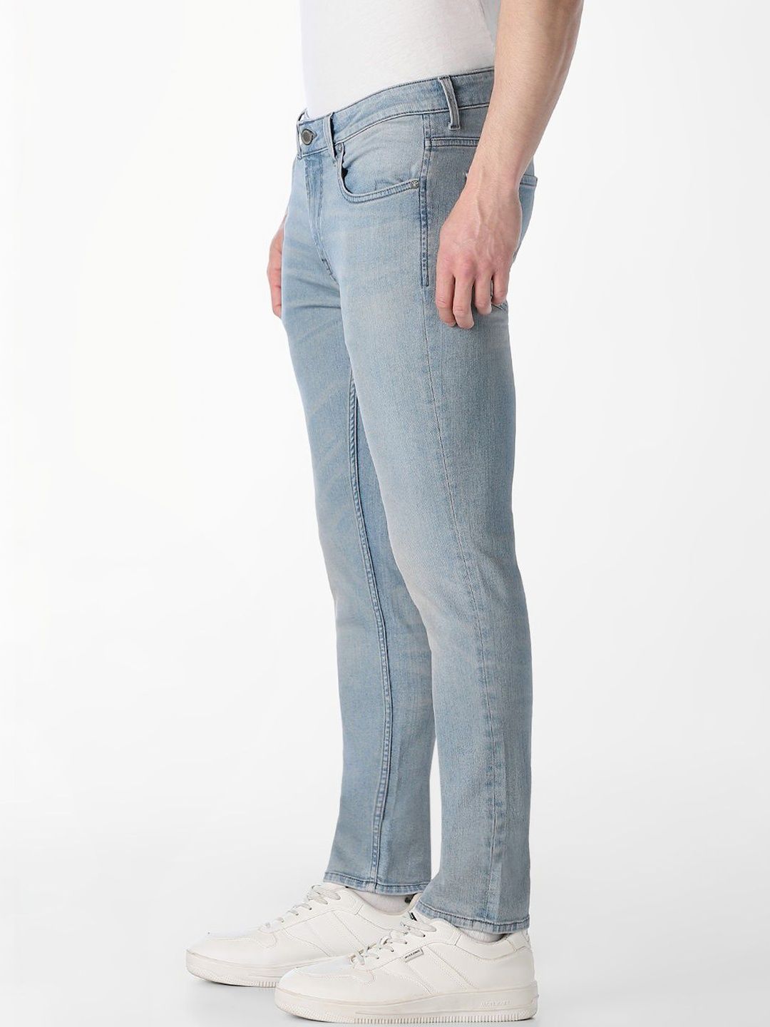 Skinny Fit Low-Rise Light Fade Stretchable Jeans