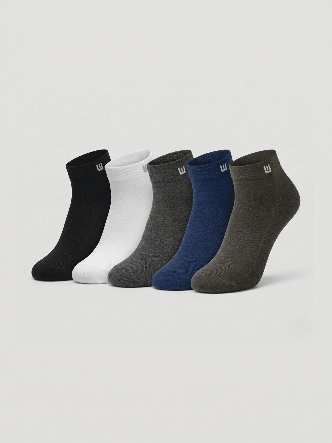 SZN Unisex Pack of 5 Cotton Assorted Ankle Length Socks