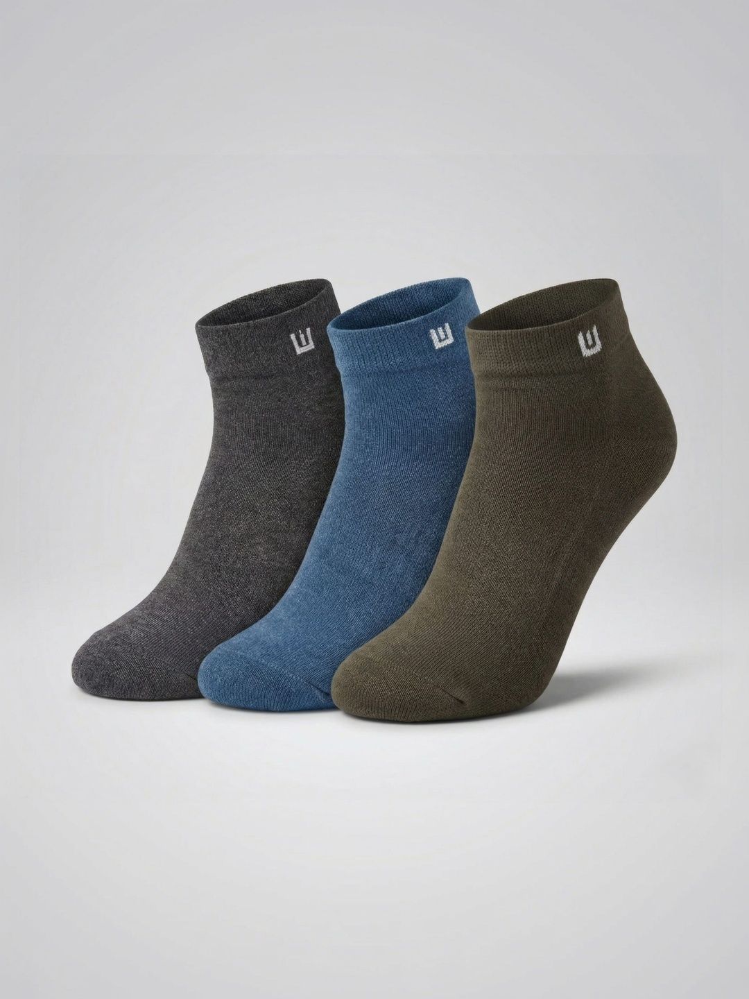 SZN Unisex Pack of 3 Cotton Assorted Ankle Length Socks