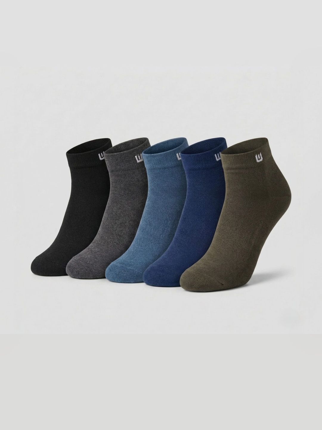 SZN Unisex Pack of 5 Cotton Assorted Ankle Length Socks