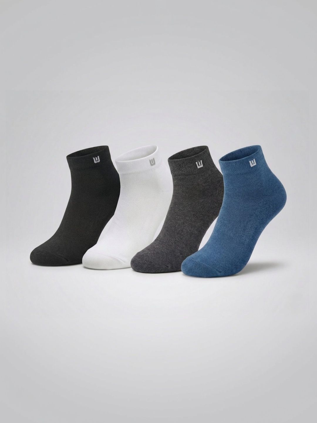 Moda Rapido Men Pack of 4 Cotton Assorted Ankle Length Socks
