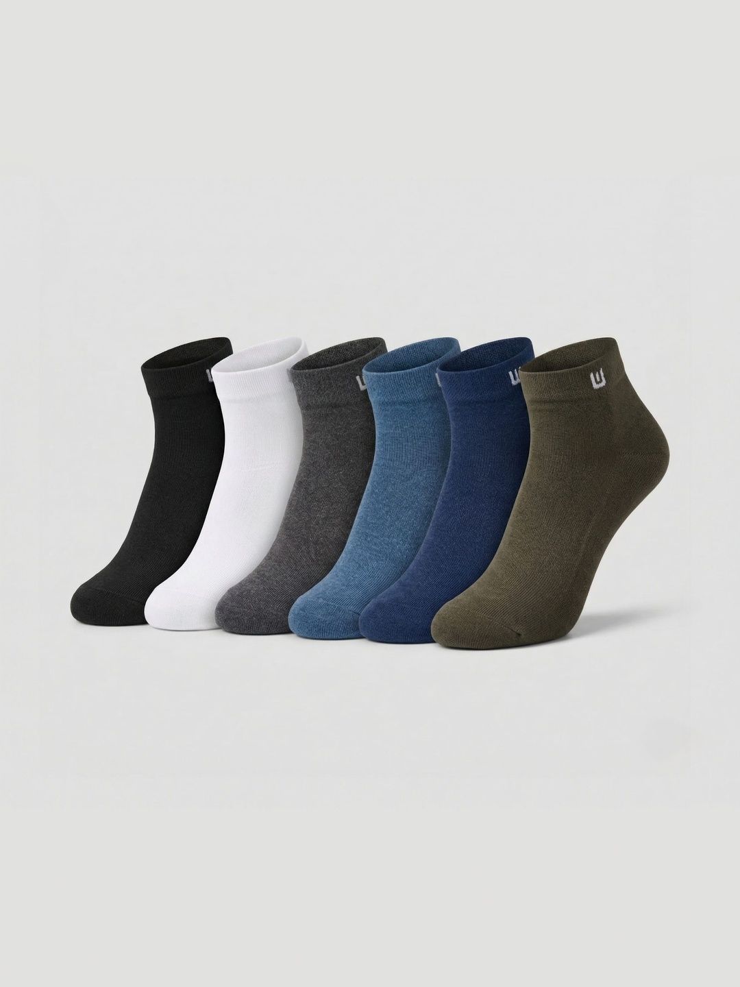 Moda Rapido Men Pack of 6 Cotton Assorted Ankle Length Socks