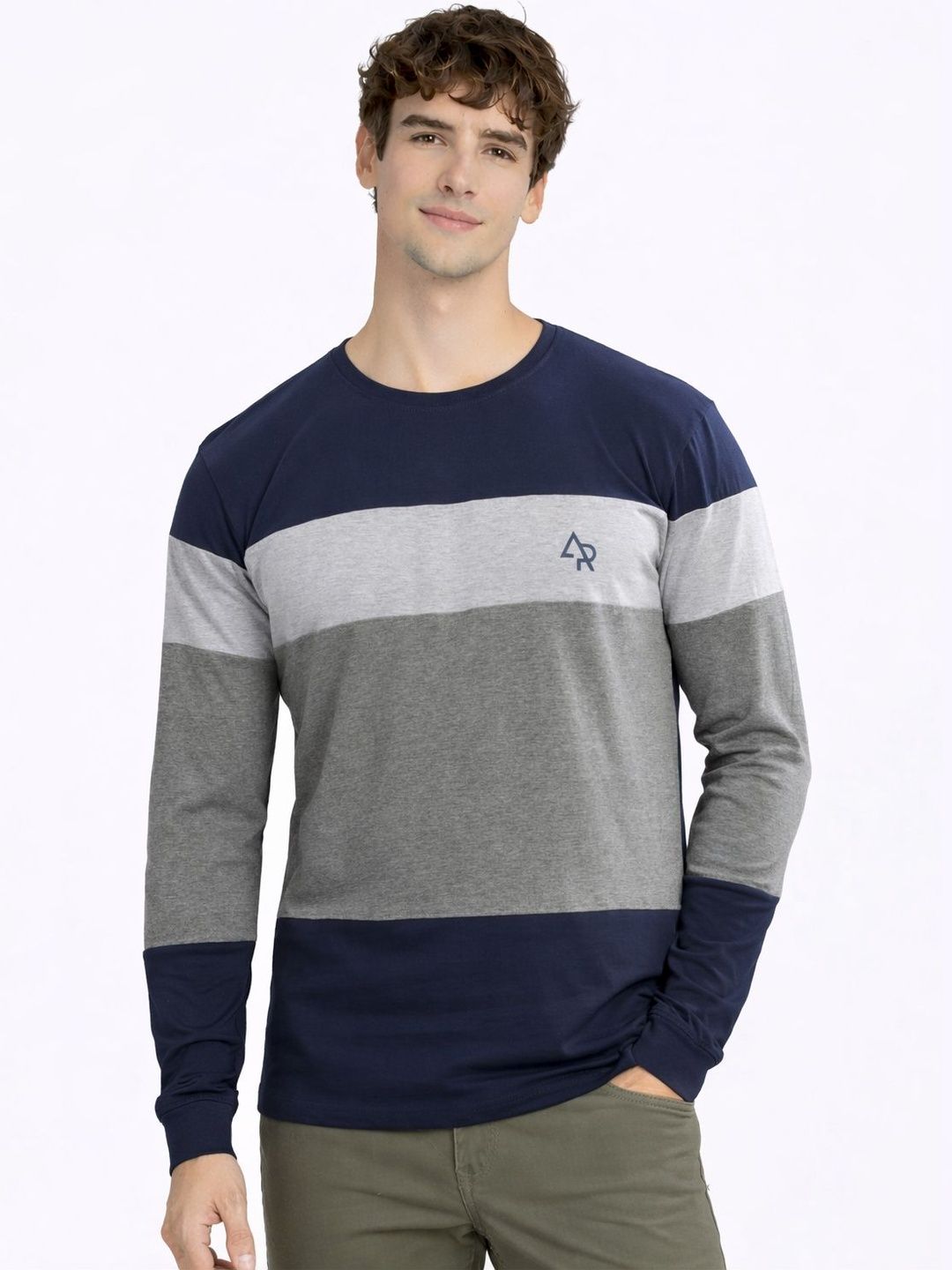 ADRO Men Colourblocked T-shirt