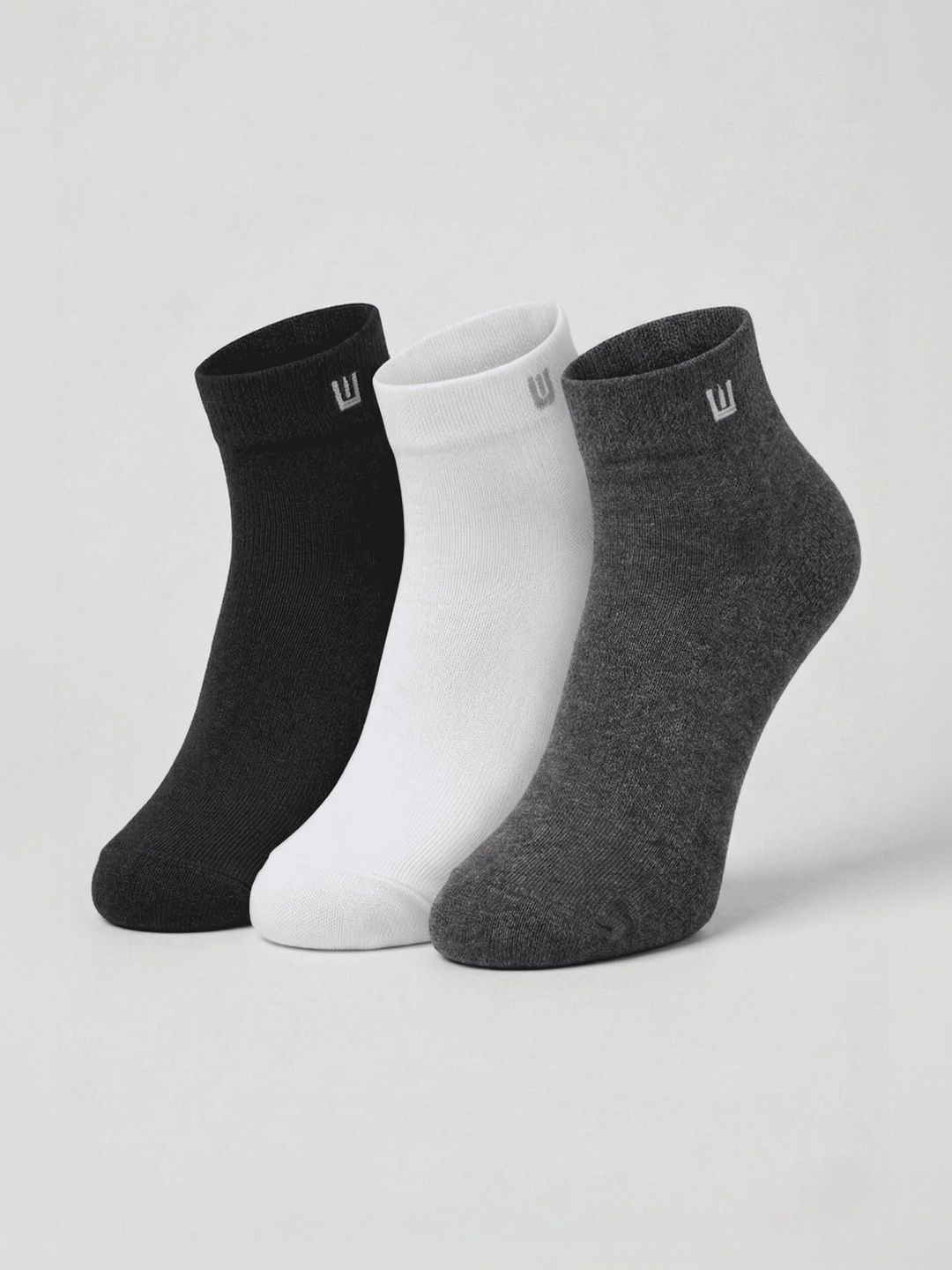 SZN Unisex Pack of 3 Cotton Assorted Ankle Length Socks