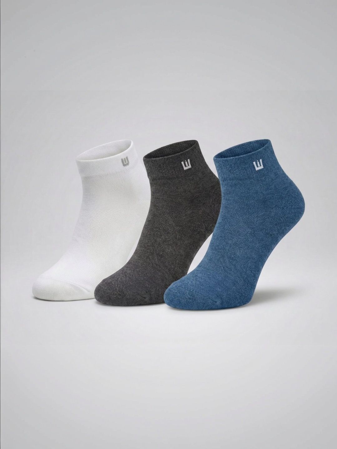SZN Unisex Pack of 3 Cotton Assorted Ankle Length Socks